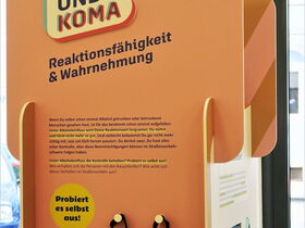 Ausstellungsmodul zum Thema Reaktionsfähigkeit.