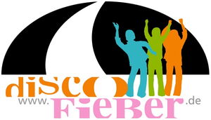 Logo in orange, pink, grün, blau mit Schriftzug und drei tanzenden Figuren