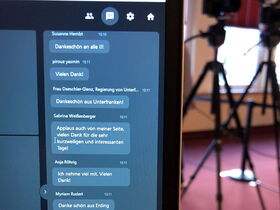 Bild vom Chat-Verlauf auf Laptop