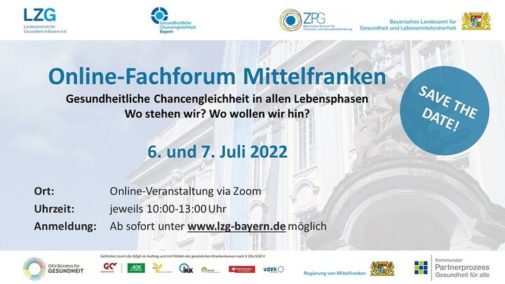 Flyer mit Datum, Uhrzeit und Anmeldeinformationen