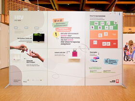 Ausstellungswand zum Thema HIV