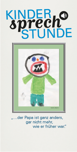 Titelseite des Flyers zur Ausstellung Kindersprechstunde